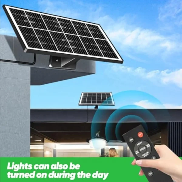 Solar Shed Light, 2025 Upgraded Pendant Light with Moving Sensor for Summer，244 LED 360° Waterproof Floodlight with Remote Cont - Image 6